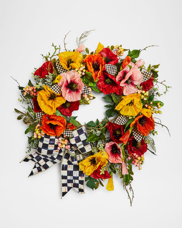 Courtly Poppy 28" Wreath